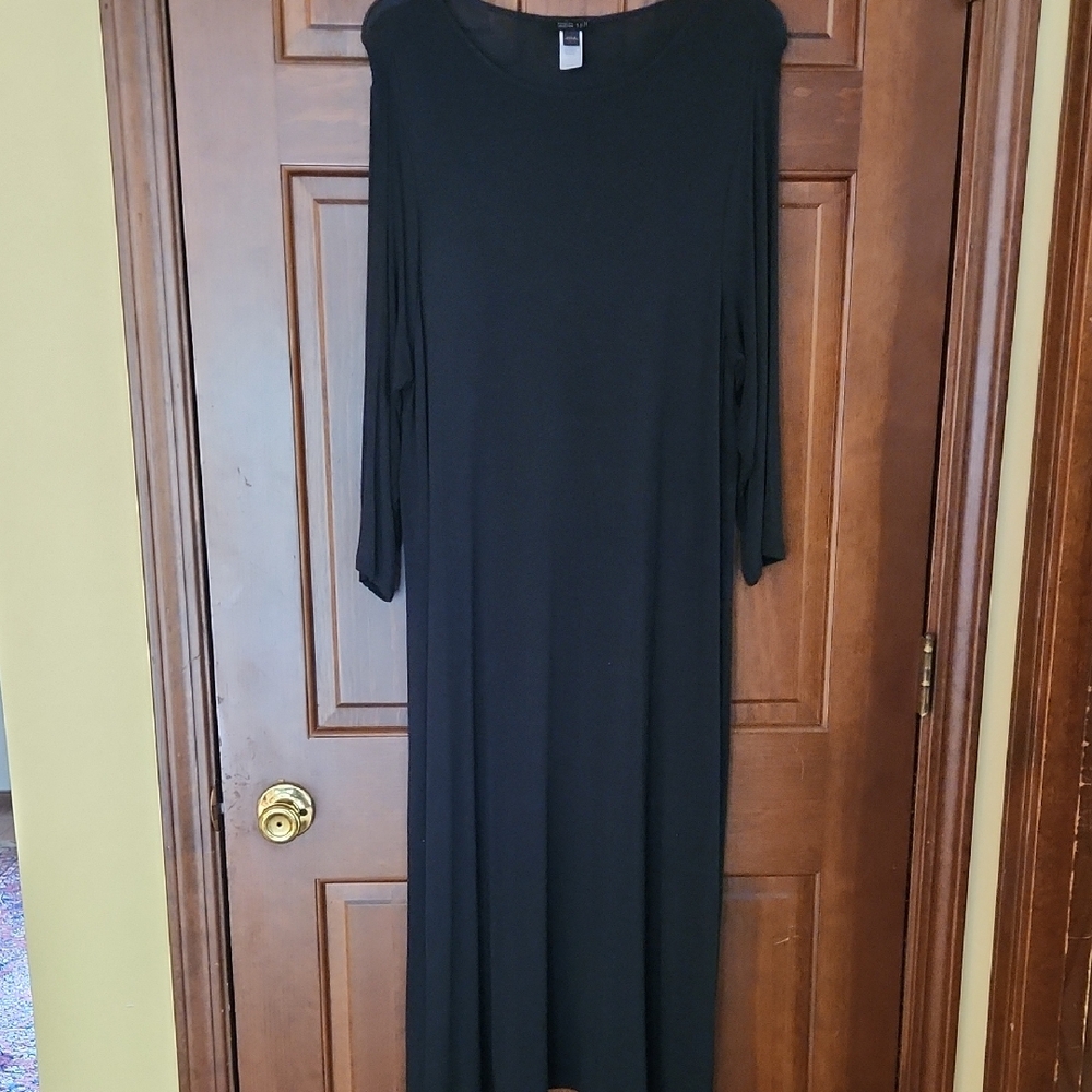 J. Jill Black Dolman Sleeve Bateau Neck Maxi Dress